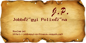 Jobbágyi Polixéna névjegykártya